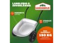 Gardebruk Schubkarre 2 Rad 150kg 100L Stahl Schwarz/Silber Bild 1