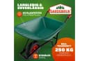 Gardebruk Schubkarre 100L Grün Schwarz Luftbereifung 250kg Tragkraft Bild 1