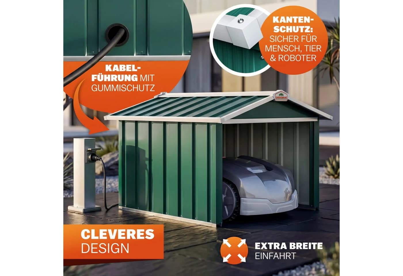 Gardebruk Mähroboter-Garage Grün - Bild 3