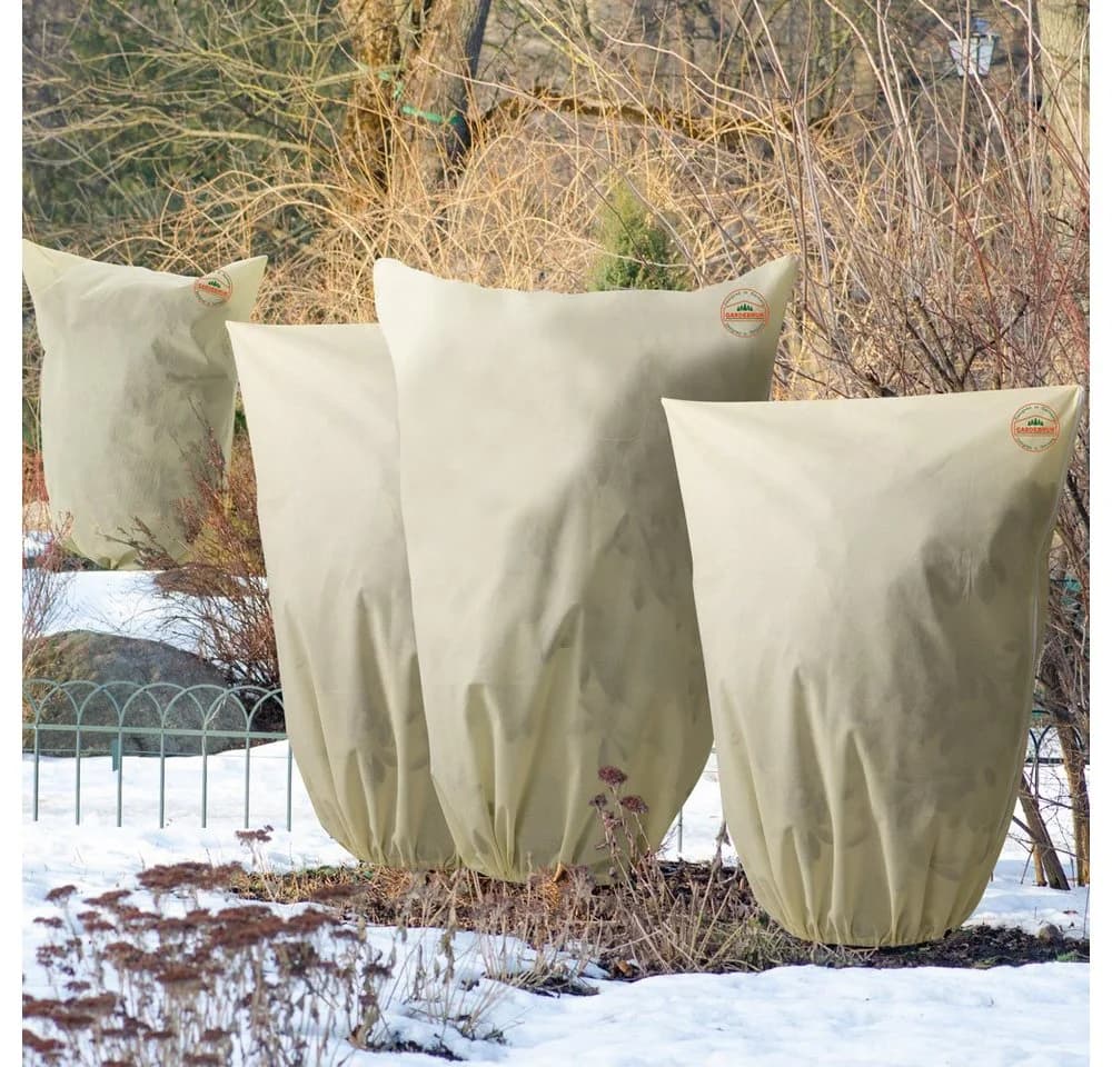Gardebruk Kübelpflanzensäcke 3er Set Beige Winterschutzvlies