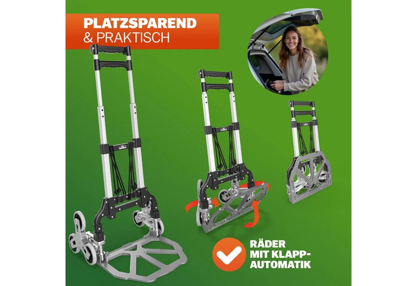 Gardebruk Aluminium Treppenkarre klappbar 80 kg silber - Bild 5