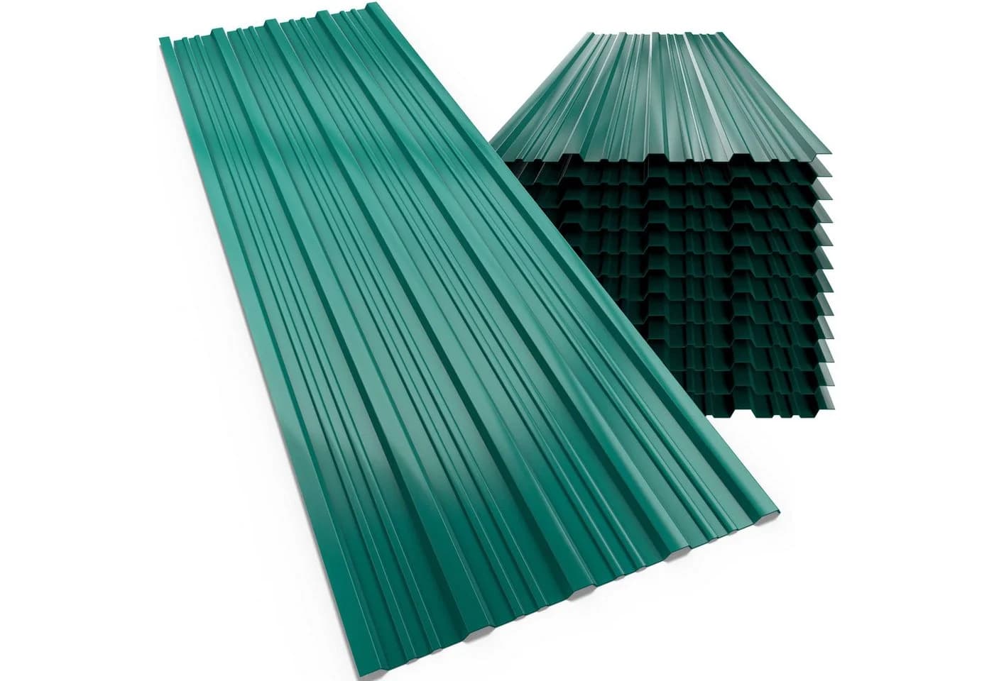 Gardebruk 28x Trapezblech 110x46cm Verzinkt Grün Wetterfest