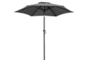 Kingsleeve Sonnenschirm Anthrazit 200 cm Aluminium Kurbel Bild 2