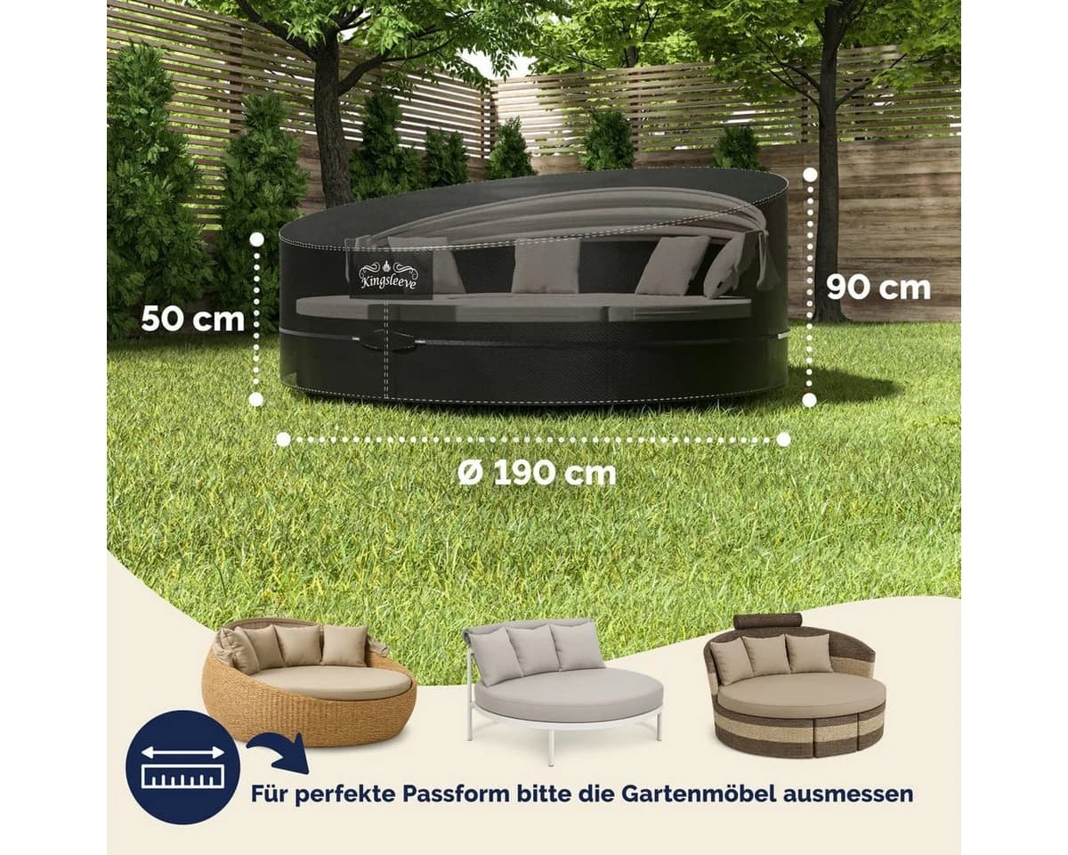 Kingsleeve Gartenmöbel-Schutzhülle Wasserdicht Winterfest Abdeckplane