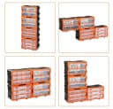 monzana Aufbewahrungsbox Set 4 St. Orange/Grau Polypropylen Bild 1