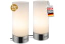monzana Nachttischlampe 2er Set LED Touch Dimmbar Satin Nickel Bild 2