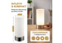 monzana Nachttischlampe 2er Set LED Touch Dimmbar Satin Nickel Bild 5