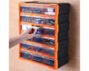 monzana Aufbewahrungsbox 18 Schubladen Orange/Grau Polypropylen Bild 1