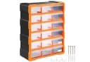 monzana Aufbewahrungsbox 18 Schubladen Orange/Grau Polypropylen Bild 2
