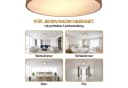 monzana Stoffdeckenlampe Taupe 30 cm E27 Modern Bild 5