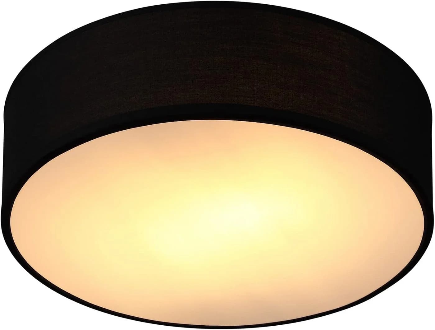 monzana Deckenleuchte Stoff Schwarz E27 Modern Rund - Bild 2