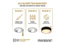 monzana Deckenleuchte Stoff Schwarz E27 Modern Rund Bild 3