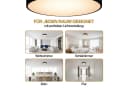 monzana Deckenleuchte Stoff Schwarz E27 Modern Rund Bild 5