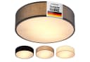 monzana Stoffdeckenleuchte Grau 38 cm Modern E27 2-flammig Bild 2