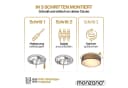 monzana Stoffdeckenleuchte Grau 38 cm Modern E27 2-flammig Bild 3