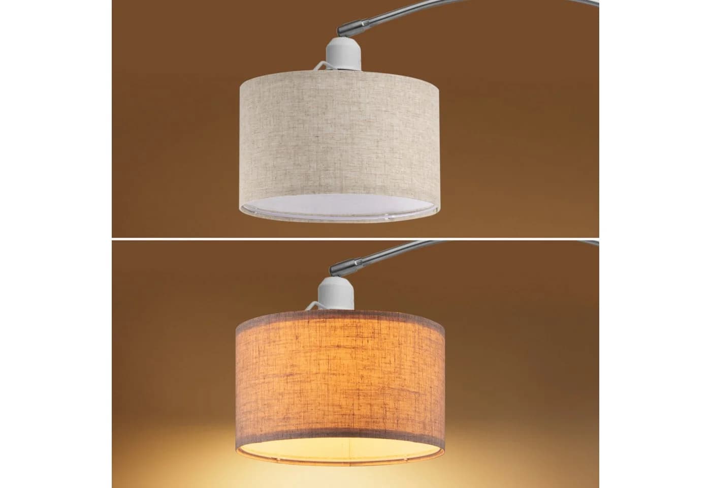 Monzana Bogenstehlampe mit Marmorfuß und verstellbarem Schirm - Bild 4