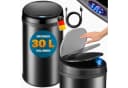 monzana Sensor Mülleimer Schwarz Edelstahl 30L Automatik Bild 2