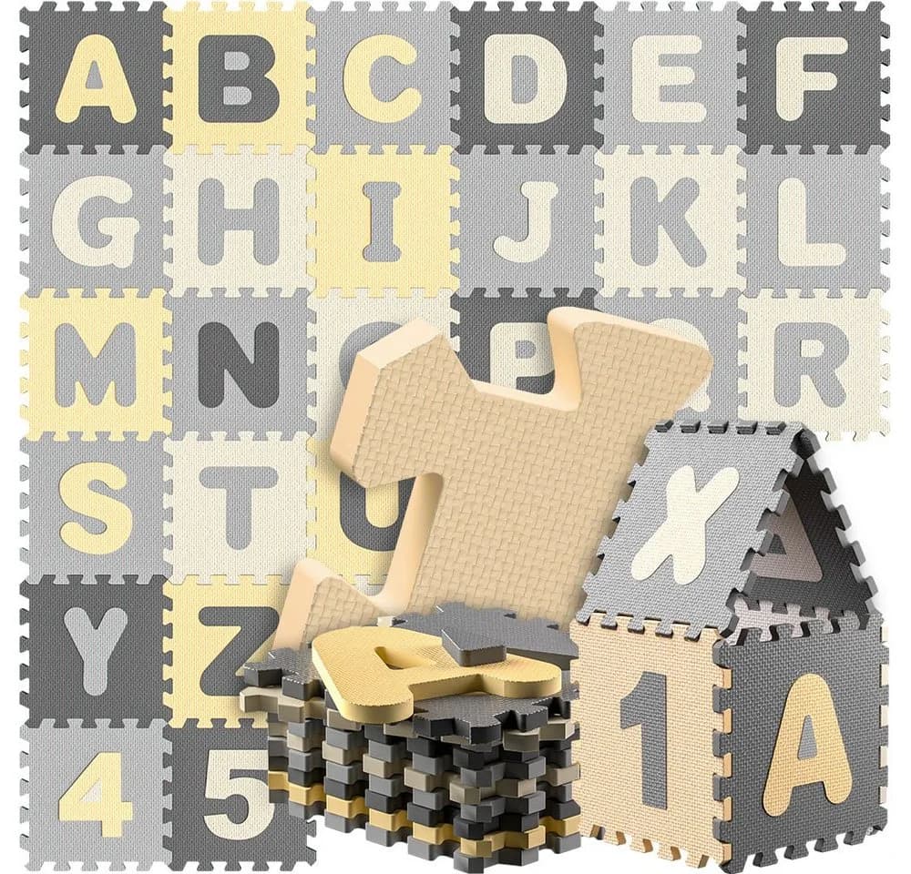 Spielwerk Puzzlematte 86-tlg. Bunt Grau EVA-Schaumstoff - Bild 2