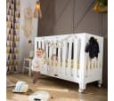 Puckdaddy Baby-Reisebett Henry Weiß Holz Rollen Bild 1