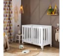Puckdaddy Baby-Reisebett Henry Weiß Holz Rollen Bild 5