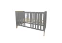 Puckdaddy GmbH Babybett Ida 140x70cm Grau mit herausnehmbaren Sprossen Bild 2