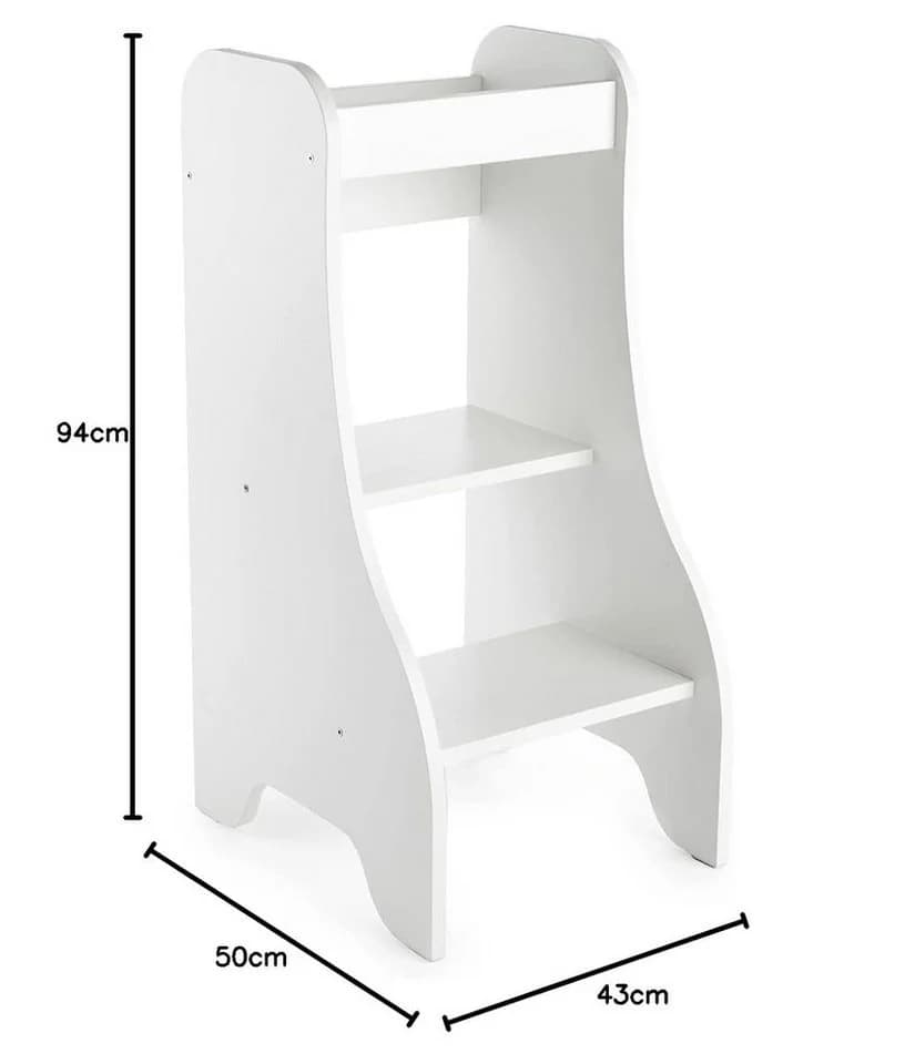 Lernturm aus Holz und MDF in Weiß - Bild 5
