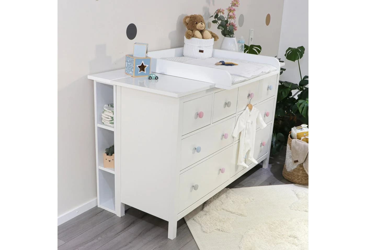 Puckdaddy GmbH Regalelement Lasse für IKEA Hemnes Kommoden, 7-tlg.