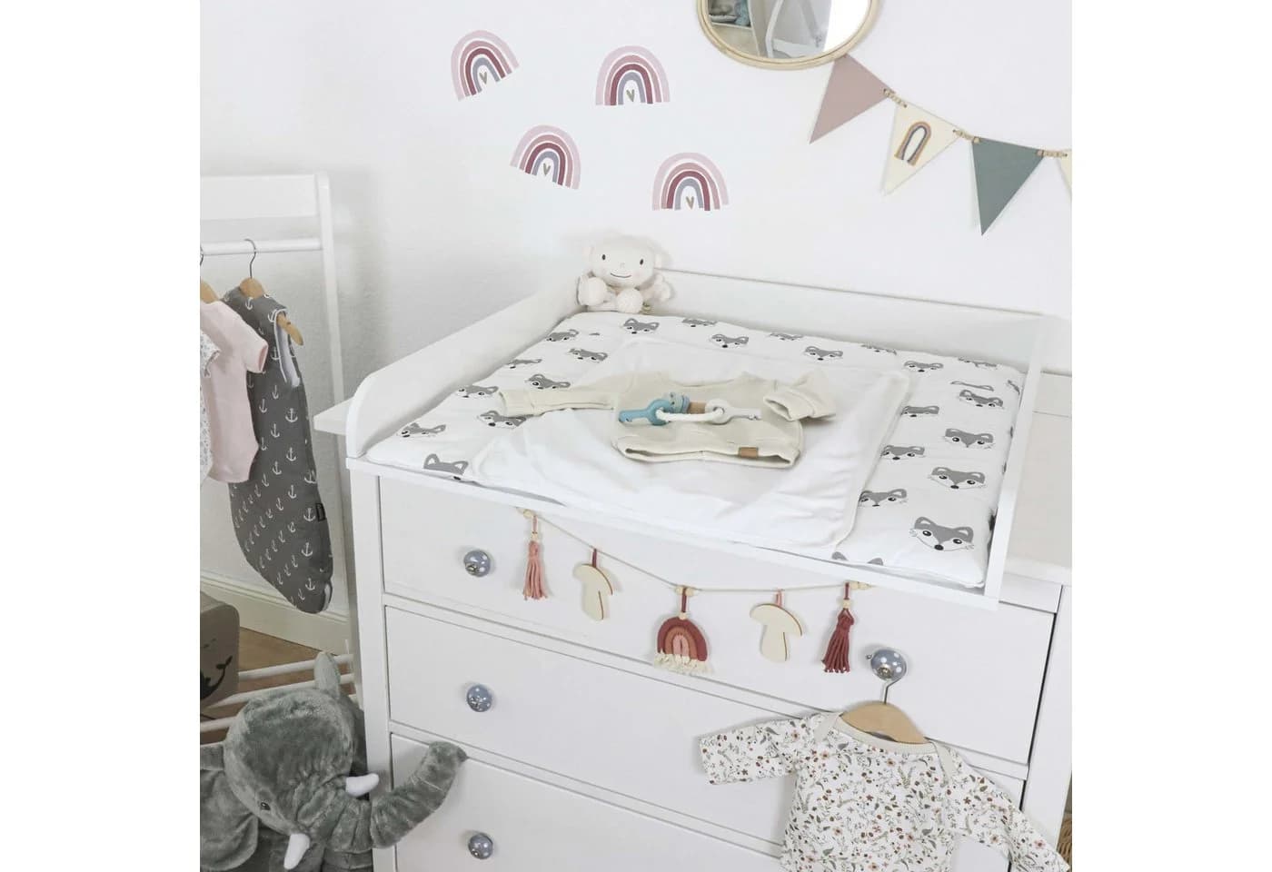 Puckdaddy GmbH Wickelaufsatz Lijan für IKEA Hemnes Kommoden