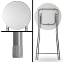 Casaria Stehtisch 2er Set Klappbar Weiß Silber Modern Bild 3