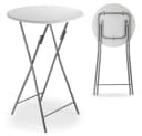 Casaria Stehtisch 2er Set Klappbar Weiß Silber Modern Bild 5