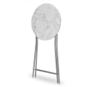 Casaria Stehtisch 2-tlg. Klappbar Weiß Silber Marmoroptik Bild 5