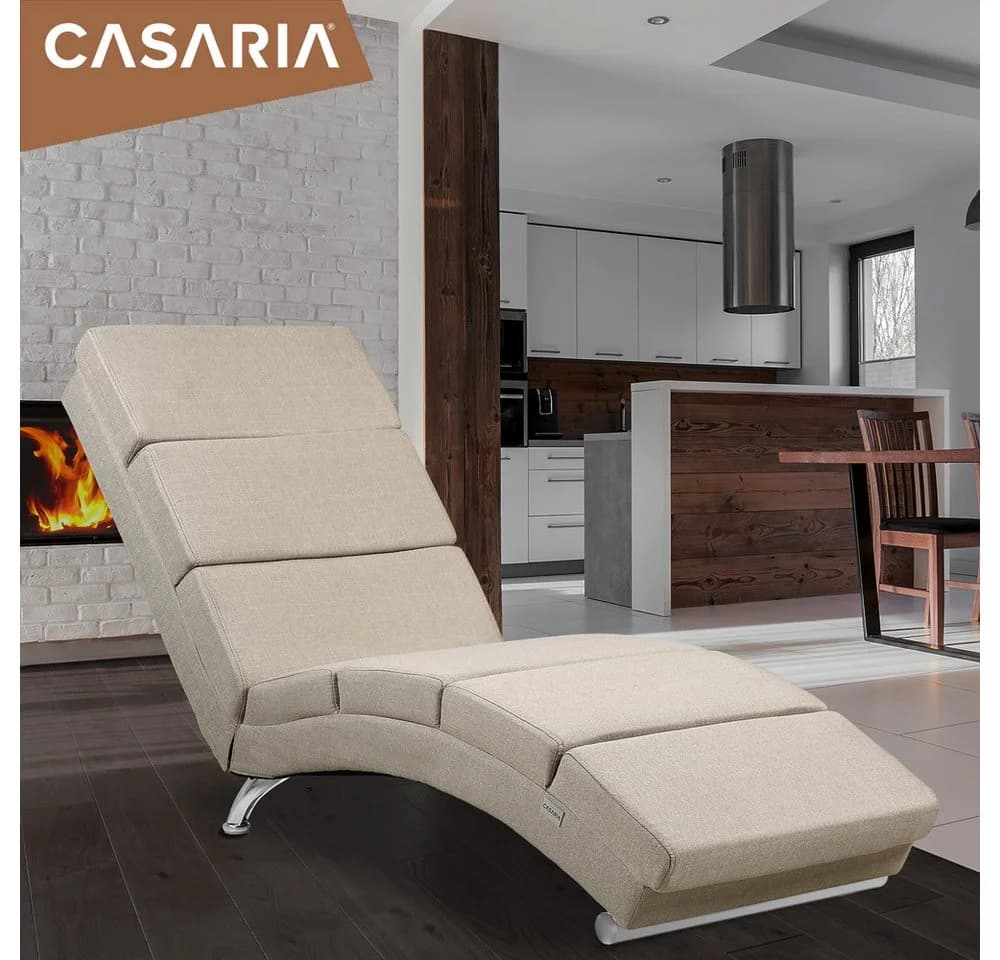 Casaria Relaxliege London Beige Ergonomisch Gepolstert