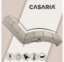 Casaria Relaxliege London mit Massage und Heizfunktion Beige Bild 4