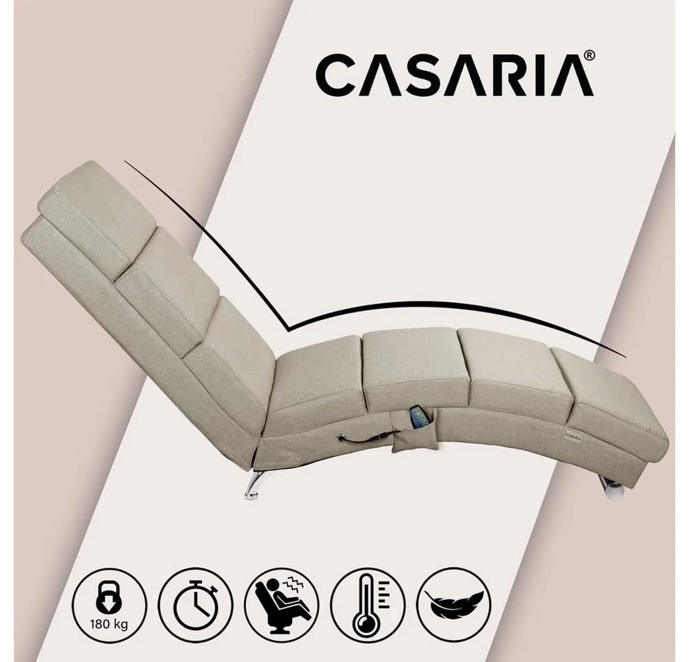 Casaria Relaxliege London mit Massage und Heizfunktion Beige - Bild 4