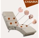 Casaria Relaxliege London mit Massage und Heizfunktion Beige Bild 5