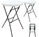 Casaria Stehtisch Klappbar 2er Set Weiß/Grau Kunststoff Bild 2