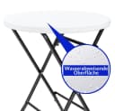 Casaria Stehtisch Klappbar 2er Set Weiß/Grau Kunststoff Bild 5