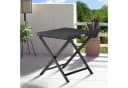 Casaria Gartenstuhl Rom Schwarz Polyrattan Klappbar Bild 1