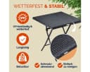Casaria Klapptisch Rom Schwarz Polyrattan Klappbar Tragbar Bild 1