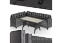Casaria Gartenlounge-Set Lissabon Grau Polyrattan WPC Bild 2