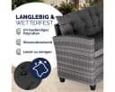 Casaria Gartenlounge-Set Lissabon Grau Polyrattan WPC Bild 3