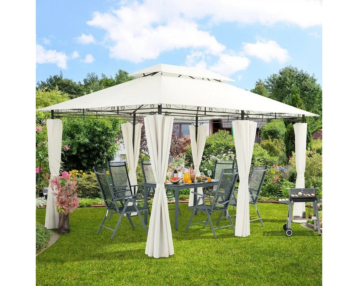 Casaria Pavillon Topas 3x4m UV-Schutz 50+ Metall Seitenwände