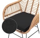 Casaria Gartenstuhl Bali (2 St) Polyrattan 5cm Auflage 59x56x83cm Armlehnen Metall Wetterfest Bild 5