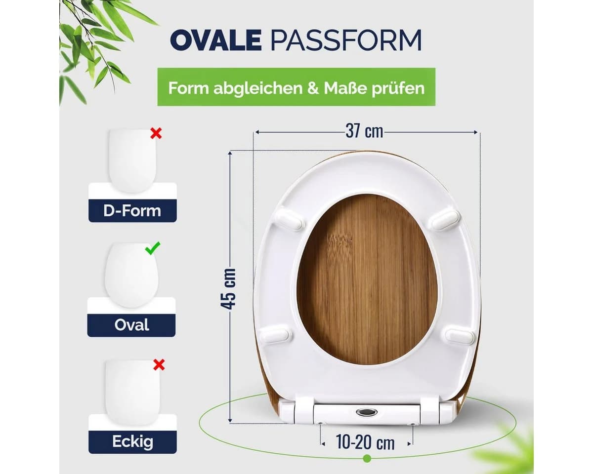 Casaria WC-Sitz Holz Design Duroplast Mit Absenkautomatik