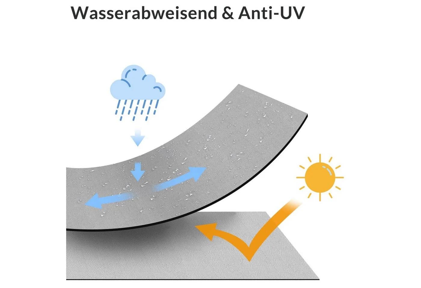 Casaria Hollywoodschaukel 2-Sitzer Wetterfest Hellgrau mit Dach - Bild 4