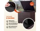 Casaria Auflagenbox 318L Braun Polyrattan mit Gasdruckfeder Bild 4