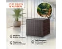 Casaria Auflagenbox 318L Braun Polyrattan mit Gasdruckfeder Bild 5