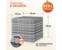 Casaria Auflagenbox Grau 318L mit Gasdruckfeder Bild 3