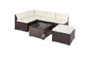 Casaria Perth 16-tlg. Gartenmöbel Set Braun Polyrattan mit Kissen Bild 2