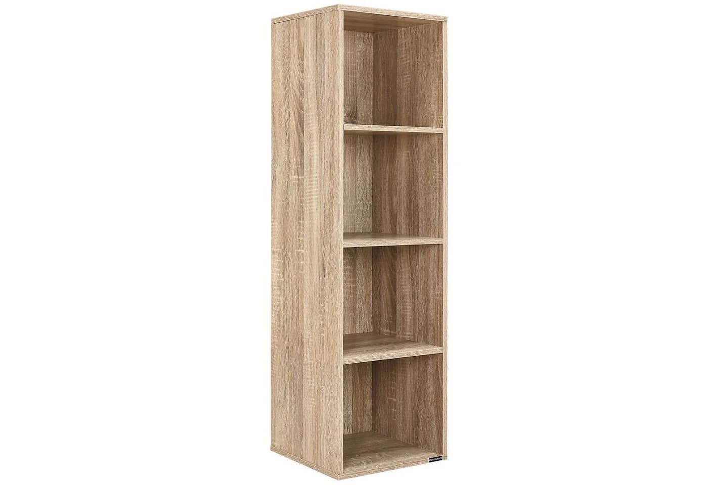 Casaria Bücherregal Skylar 4 Fächer Modern Weiß/Eiche - Bild 2